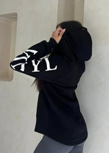 Ανδρική Ζακέτα Vinyl art clothing - 73524-01 - logo print full-zip μαύρο