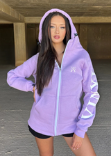 Ανδρική Ζακέτα Vinyl art clothing - 73524-05 - logo print full-zip λιλά