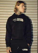 Ανδρικό φούτερ με κουκούλα Vinyl Art Clothing-73714-01-patch cotton regular fit -black