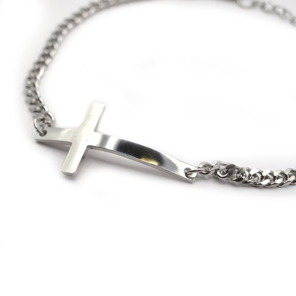 Gang - GNG046 - high quality stainless steel cross bracelet - silver