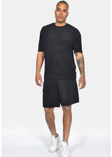 TWO BROTHERS Ανδρική κοντομάνικη μπλούζα μαύρη Terry Cloth BT-26770-black