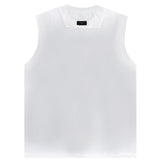 Ανδρική αμάνικη μπλούζα Gang - 7756 - sleeveless 321 logo λευκό
