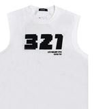 Ανδρική αμάνικη μπλούζα Gang - 7756 - sleeveless 321 logo λευκό