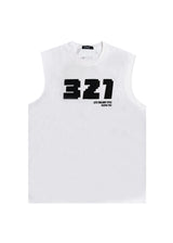 Ανδρική αμάνικη μπλούζα Gang - 7756 - sleeveless 321 logo λευκό