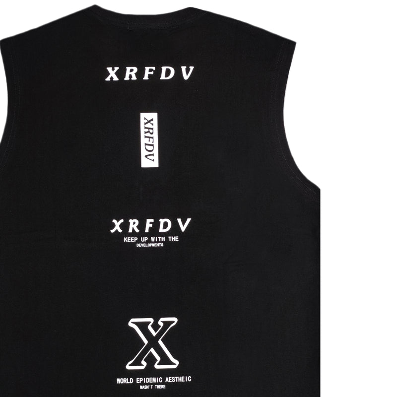 Gang - 7780 - sleeveless XRFDV tee - black