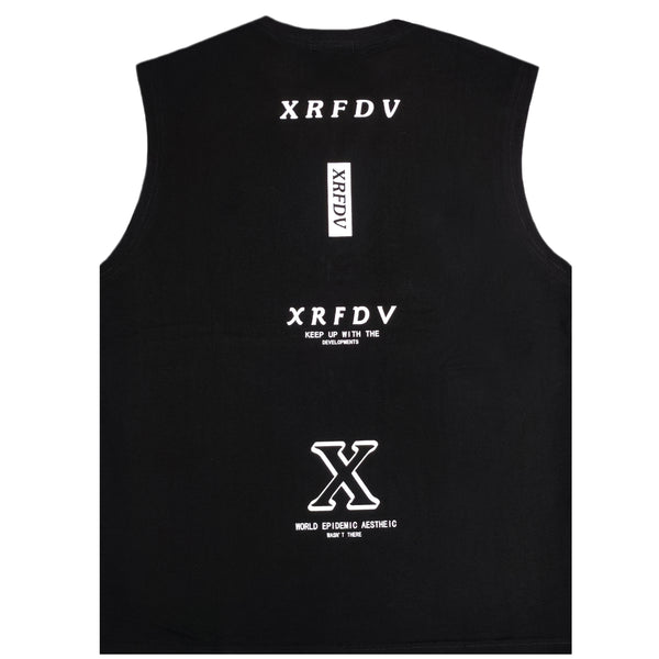 Gang - 7780 - sleeveless XRFDV tee - black