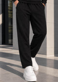 Ανδρικό παντελόνι Close Society-WAFFLE PANTS-black simple oversized pants μαύρο