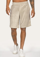 TWO BROTHERS Ανδρική βερμούδα μπεζ Terry Cloth BT-26780-beige