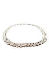 GUF - GUFA7- high quality stainless steel chain with little white gems - silver