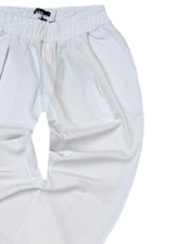 HENRY CLOTHING Ανδρικό ανοιξιάτικο παντελόνι λευκό simple oversized pants 8-011-white