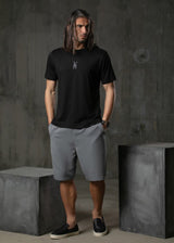 HENRY CLOTHNG Ανδρική βερμούδα υφασμάτινη γκρι 8-013-grey