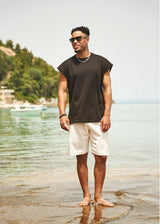 HENRY CLOTHNG Ανδρική βερμούδα υφασμάτινη μπεζ 8-013-beige