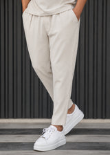 HENRY CLOTHING - Ανδρικό ανοιξιάτικο παντελόνι - Μπεζ ανοιχτό 8-017