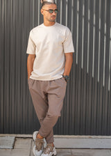 Ανδρικό παντελόνι Henry clothing - 8-030 - simple pants καφέ