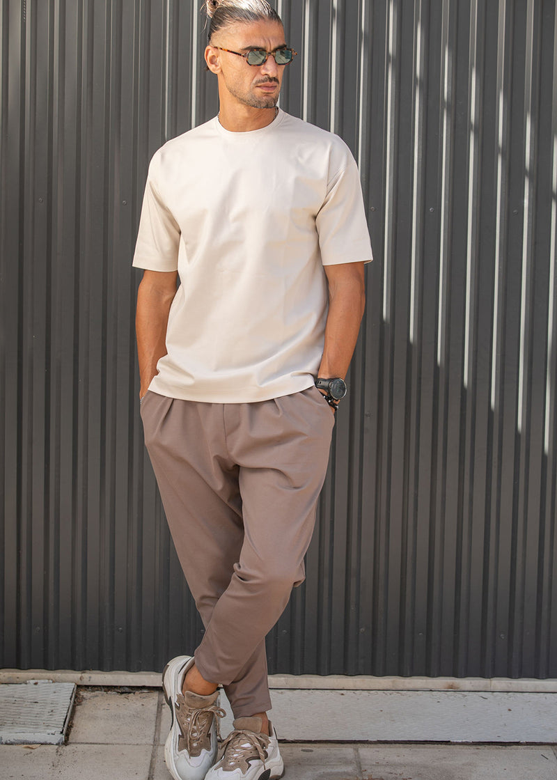 Ανδρικό παντελόνι Henry clothing - 8-030 - simple pants καφέ