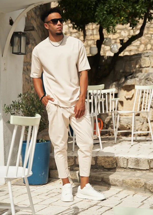 Ανδρικό παντελόνι Henry clothing - 8-030 - simple pants μπεζ