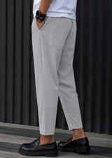 HENRY CLOTHING - Ανδρικό ανοιξιάτικο παντελόνι - Γκρι 8-090