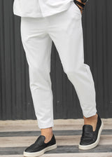 Ανδρικό ανοιξιάτικο παντελόνι Henry clothing - 8-100 - simple oversized pants λευκό