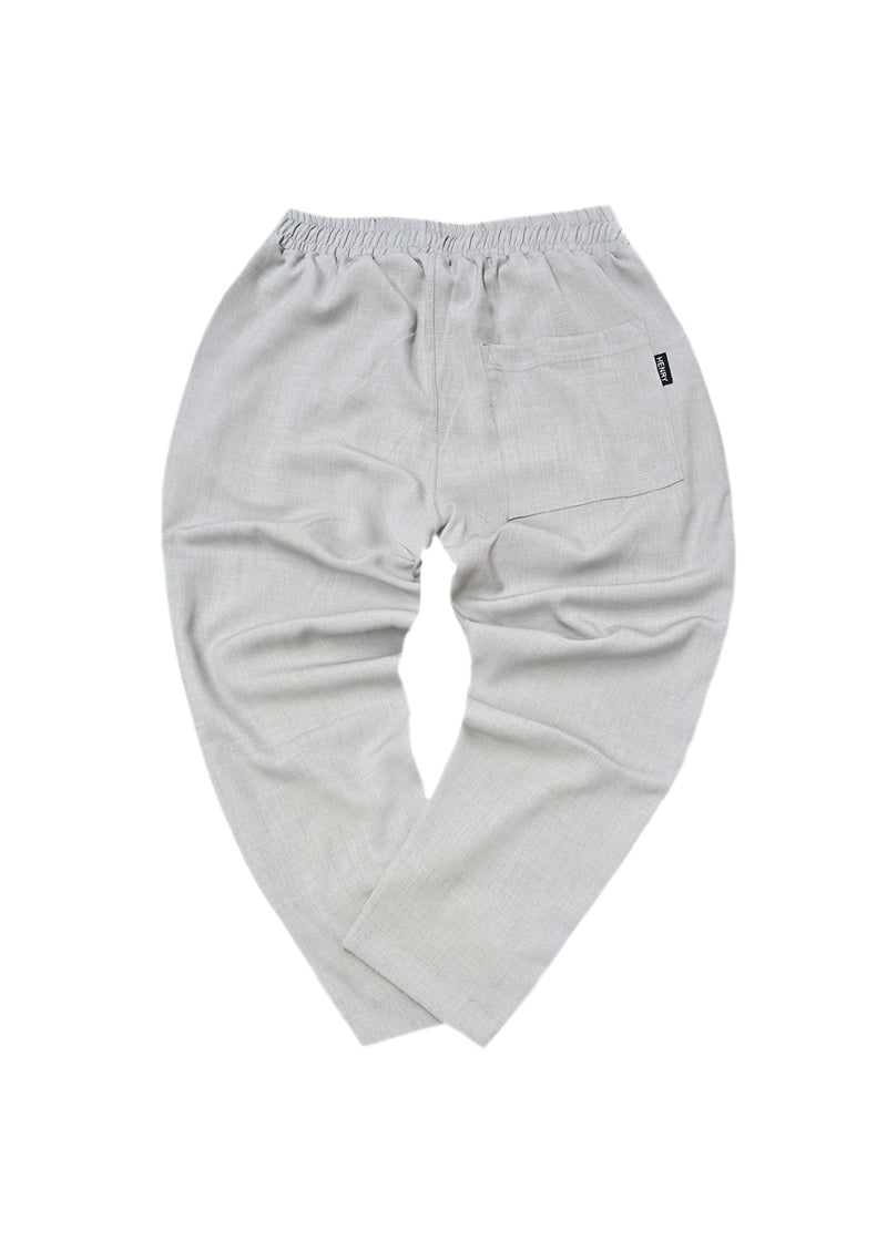 Ανδρικό ανοιξιάτικο παντελόνι Henry clothing - 8-101 - linen oversized pants γκρι