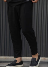 Ανδρικό ανοιξιάτικο παντελόνι Henry clothing - 8-101 - linen oversized pants μαύρο