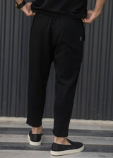 Ανδρικό ανοιξιάτικο παντελόνι Henry clothing - 8-101 - linen oversized pants μαύρο