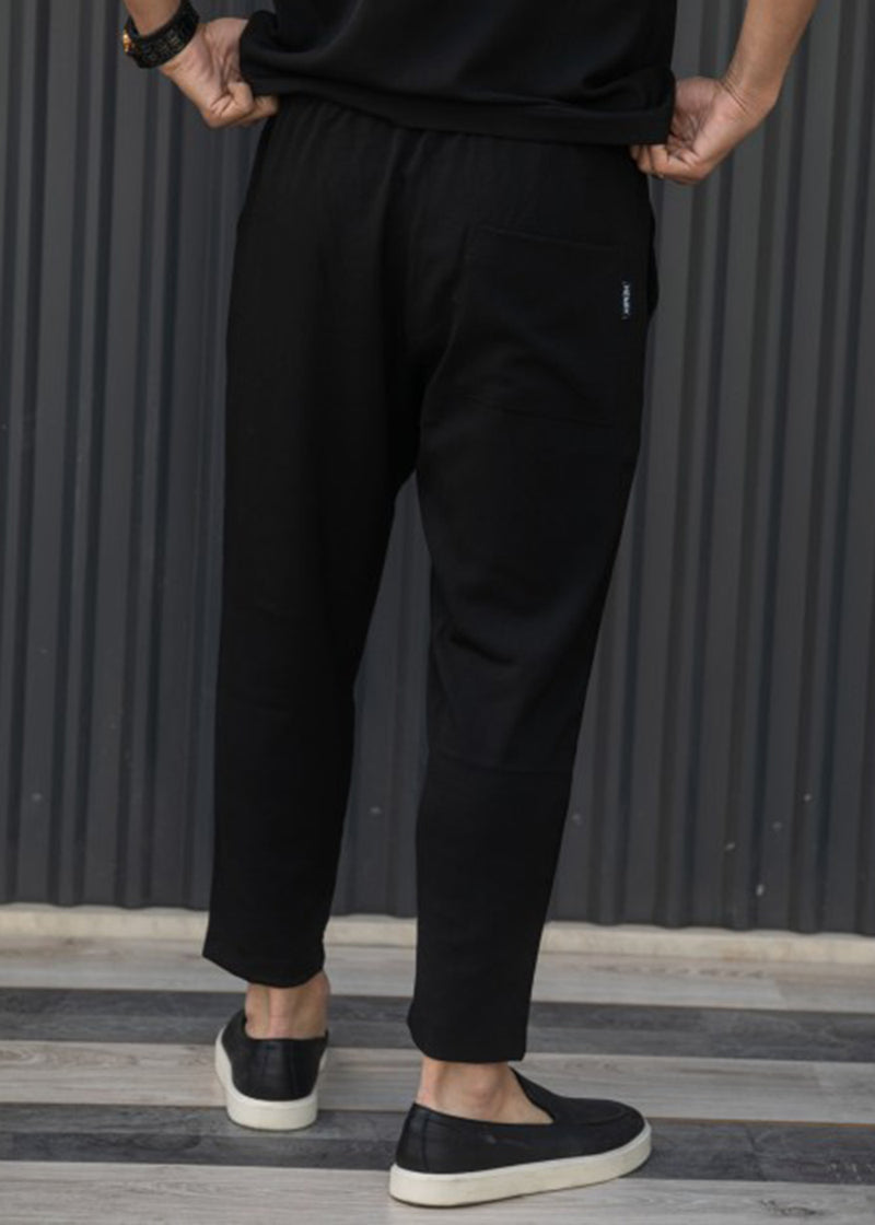 Ανδρικό ανοιξιάτικο παντελόνι Henry clothing - 8-101 - linen oversized pants μαύρο