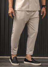 HENRY CLOTHING Ανδρικό ανοιξιάτικο παντελόνι μπεζ  8-102-beige