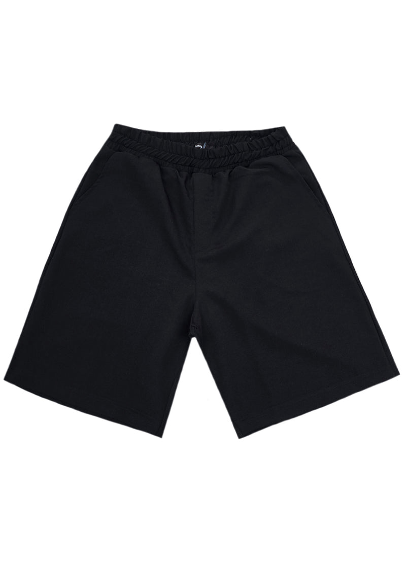 Ανδρική υφασμάτινη βερμούδα Henry Clothing - 8-111 - fabric elegant shorts μαύρη