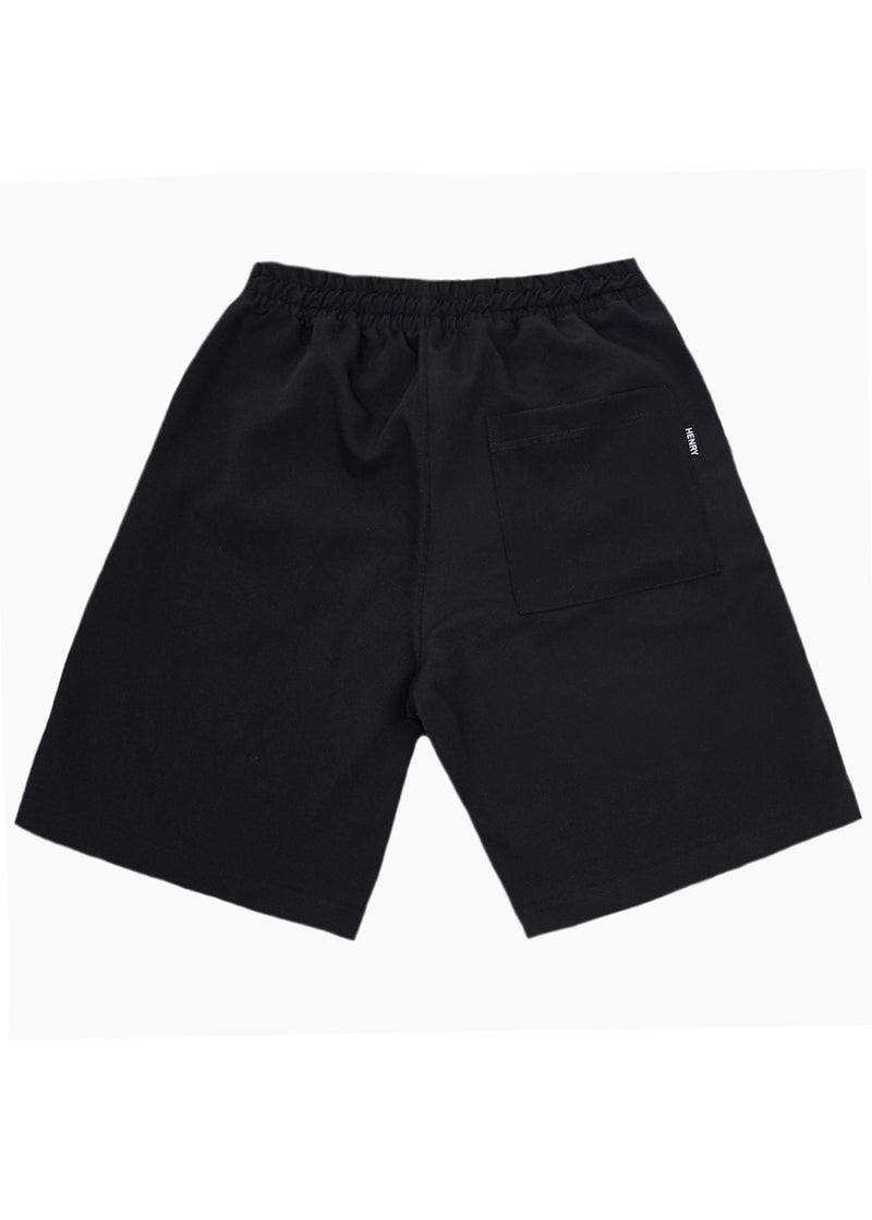Ανδρική υφασμάτινη βερμούδα Henry Clothing - 8-111 - fabric elegant shorts μαύρη