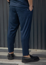 HENRY CLOTHING Ανδρικό ανοιξιάτικο παντελόνι σκούρο μπλε 8-131-blue