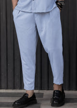 HENRY CLOTHING - Ανδρικό ανοιξιάτικο παντελόνι - Γαλάζιο 8-133