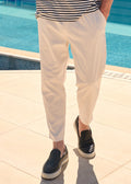 HENRY CLOTHING Ανδρικό ανοιξιάτικο παντελόνι μπεζ 8-134-beige