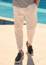 HENRY CLOTHING Ανδρικό ανοιξιάτικο παντελόνι μπεζ 8-134-beige