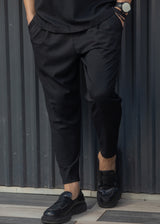 Ανδρικό φθινοπωρινό παντελόνι Henry clothing-8-136-simple oversized pants black
