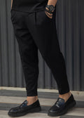 HENRY CLOTHING Ανδρικό ανοιξιάτικο παντελόνι μαύρο 8-137-black