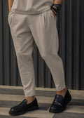 HENRY CLOTHING Ανδρικό ανοιξιάτικο παντελόνι στο χρώμα του πούρου 8-137-pouro