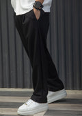 HENRY CLOTHING Ανδρικό ανοιξιάτικο παντελόνι μαύρο 8-138-black