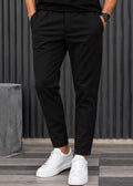 HENRY CLOTHING - Ανδρικό φθινοπωρινό παντελόνι - Μαύρο 8-140