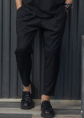 HENRY CLOTHING - Ανδρικό φθινοπωρινό παντελόνι - Μαύρο 8-140