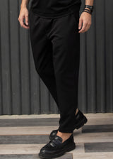 HENRY CLOTHING - Ανδρικό φθινοπωρινό παντελόνι - Μαύρο 8-140