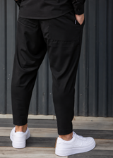 HENRY CLOTHING - Ανδρικό φθινοπωρινό παντελόνι μονόπιετο - Μαύρο 8-146