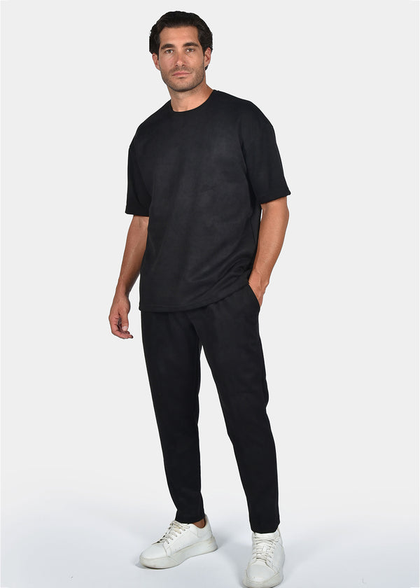 Ανδρικό παντελόνι Two Brothers Clothing-BF-25800-black-Alcantara