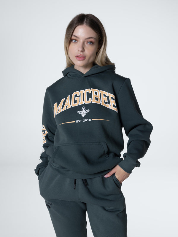 Magicbee - MB23508-W - EST logo hoodie - green