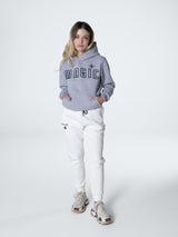 Magicbee - MB23503-W - fuzzy logo hoodie - grey