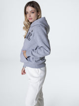 Magicbee - MB23503-W - fuzzy logo hoodie - grey