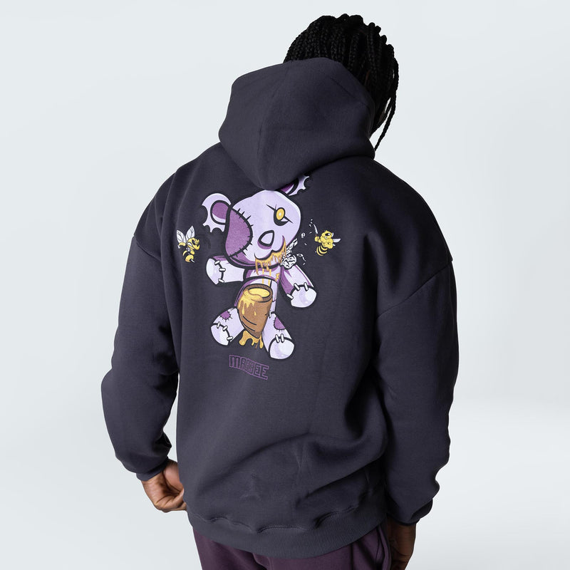 Magicbee - MB23505 - teddy bear logo hoodie - grey