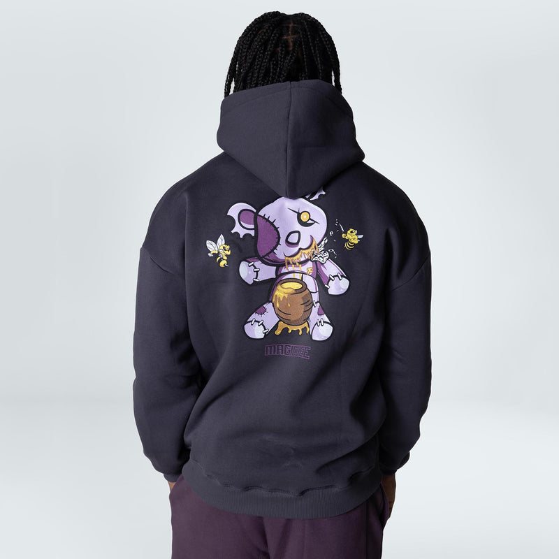 Magicbee - MB23505 - teddy bear logo hoodie - grey