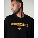 Magicbee - MB23510 - velvet logo sweatshirt - black (limited edition)