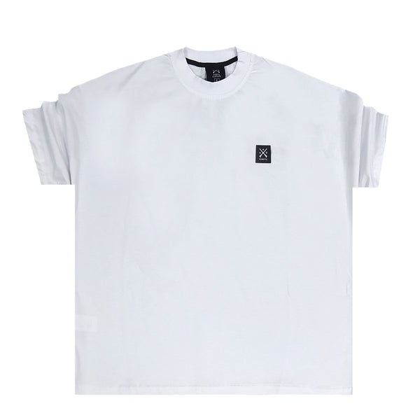 Κοντομάνικη μπλούζα Vinyl art clothing - 81610-02 - authentic oversize fit λευκό