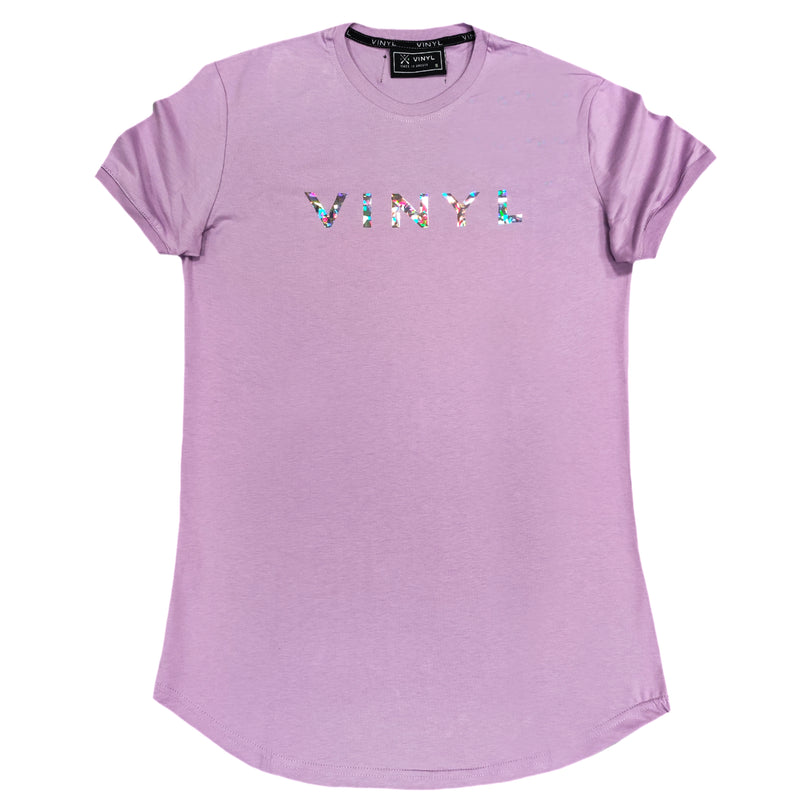 Κοντομάνικη μπλούζα  Vinyl art clothing - 83540-05 - mirror logo λιλά